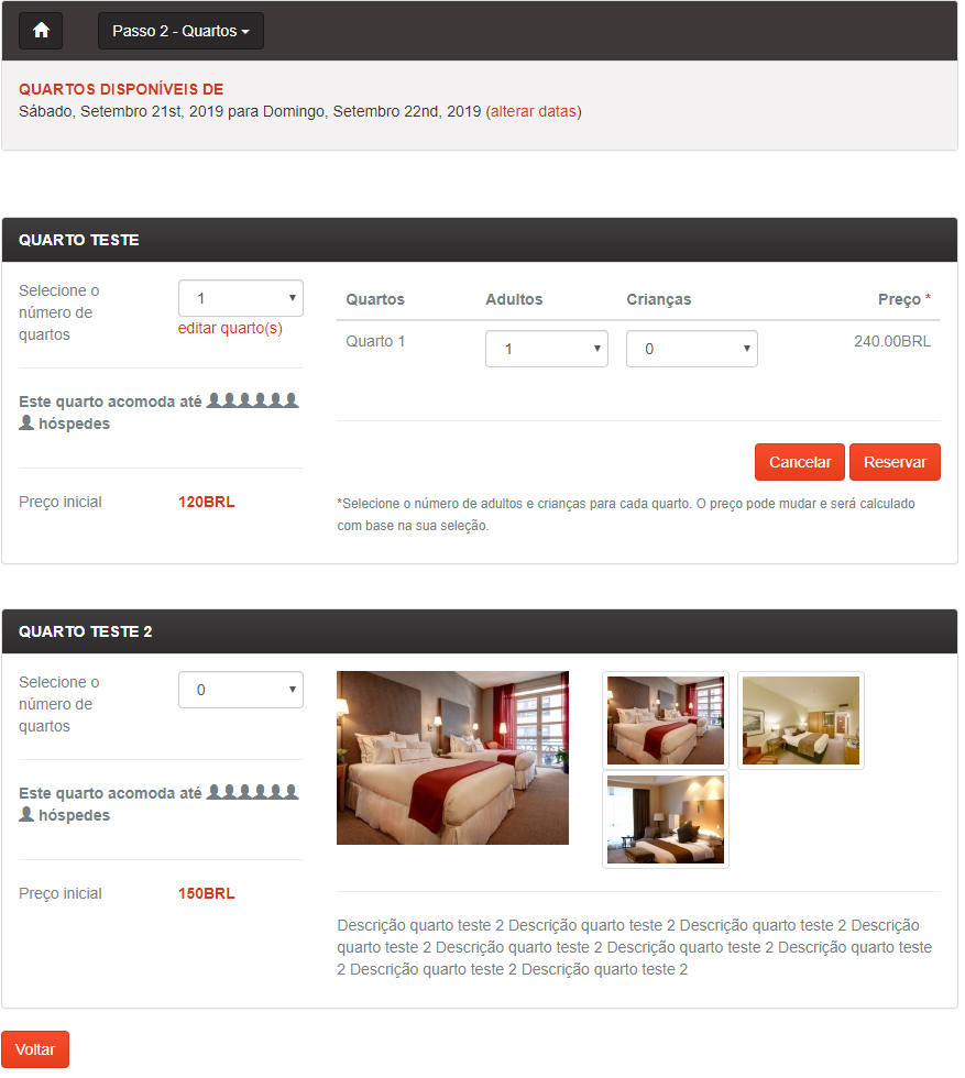 Script Motor De Reserva De Quartos Para Hotel