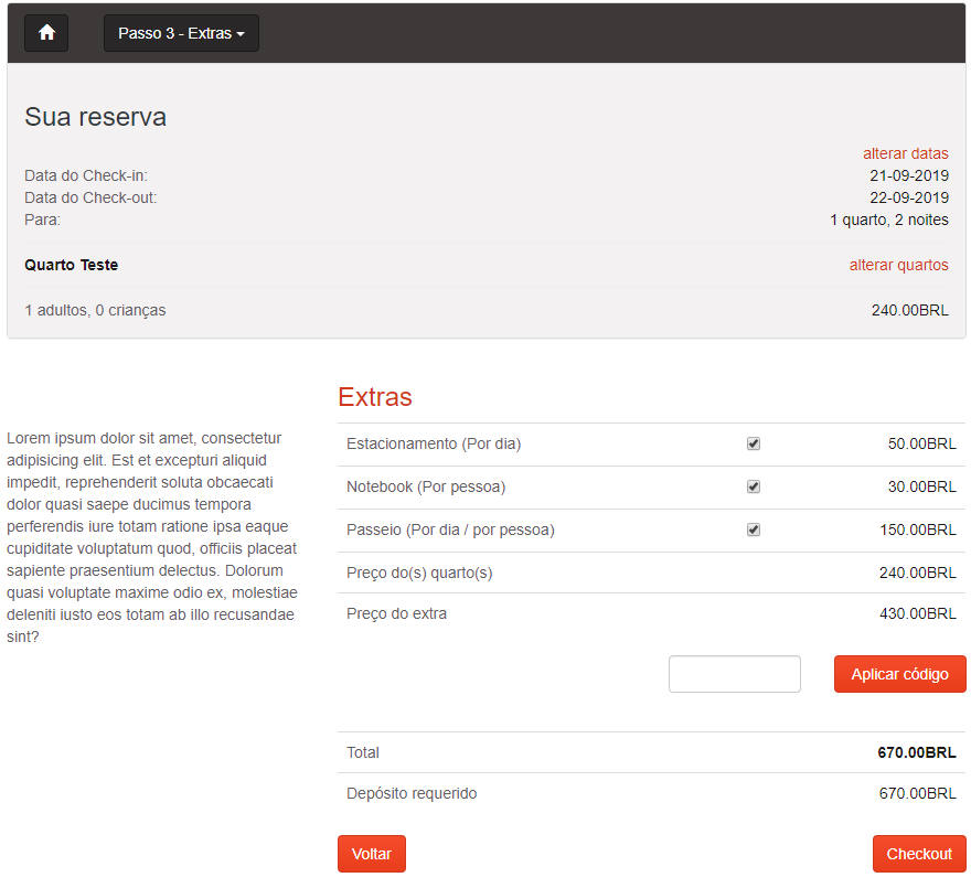 Script Motor De Reserva De Quartos Para Hotel