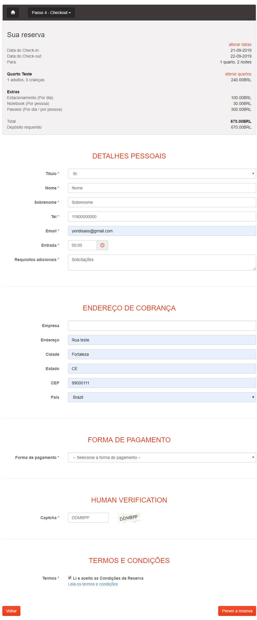 Script Motor De Reserva De Quartos Para Hotel