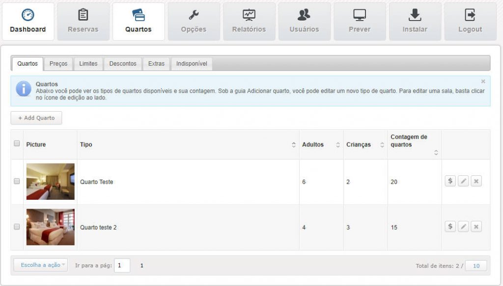 Script Motor De Reserva De Quartos Para Hotel