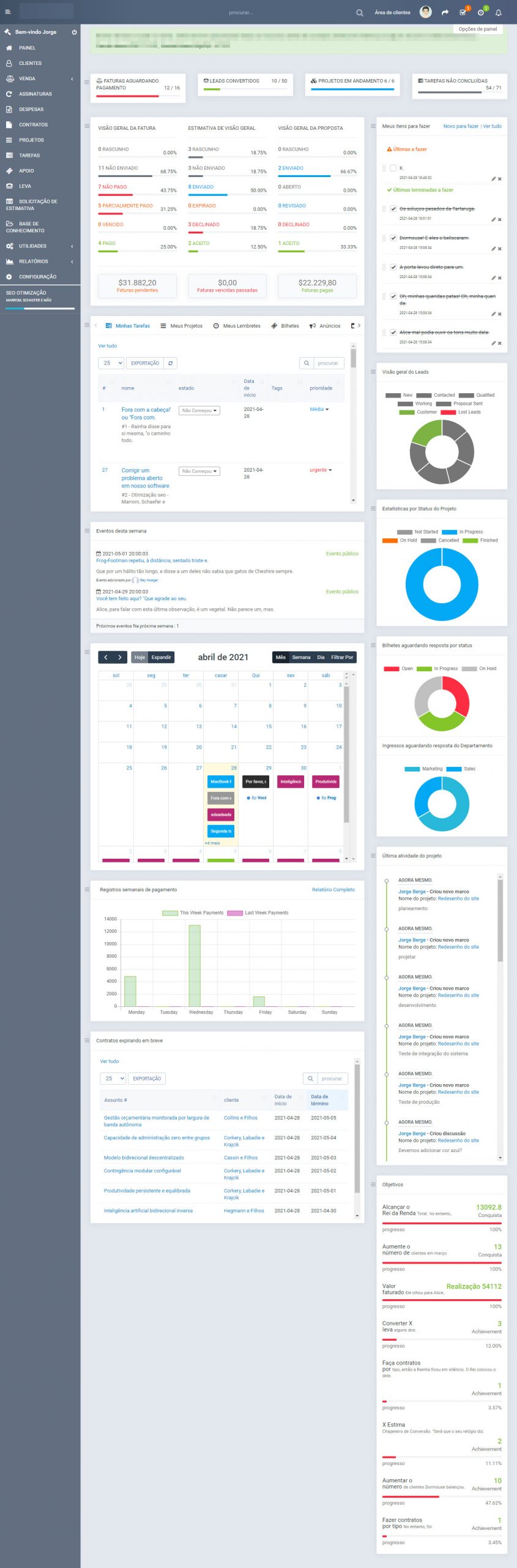 Script Financeiro Perfex CRM completo
