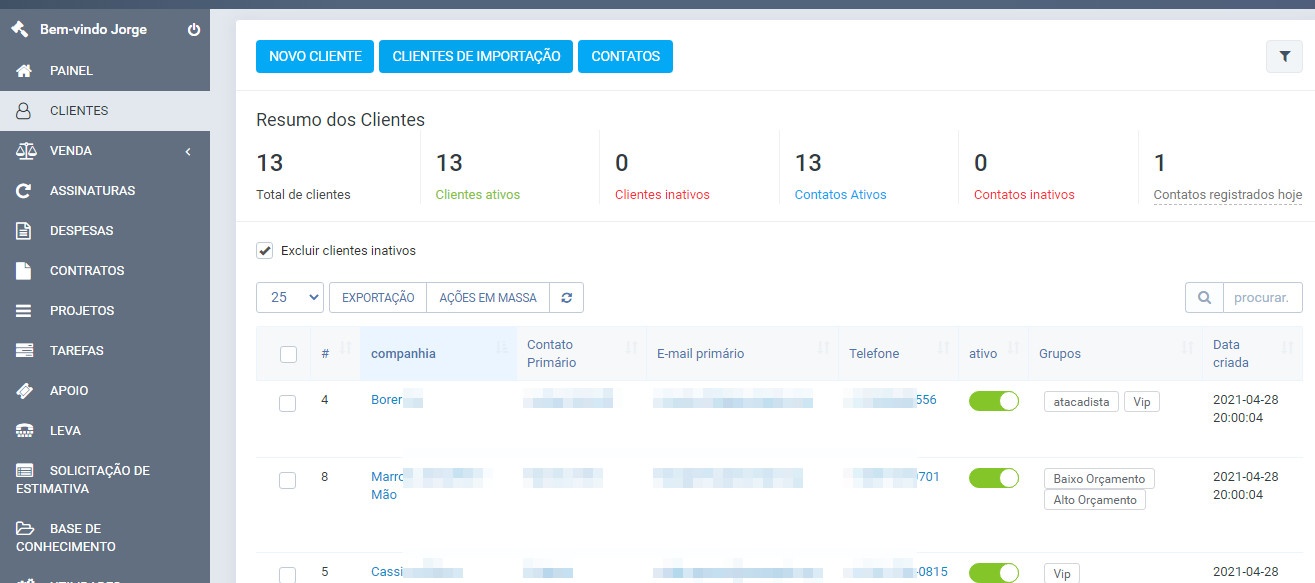 Script Financeiro Perfex CRM completo