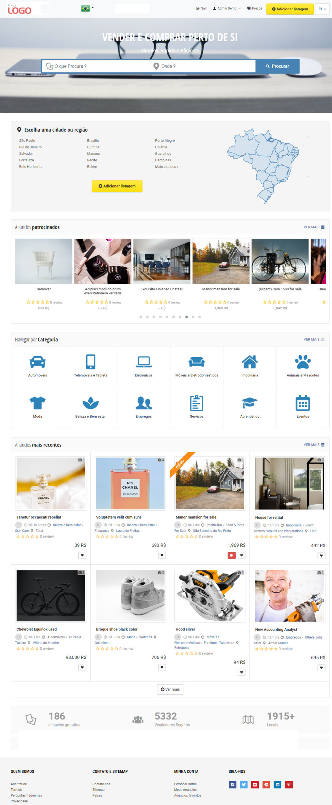 Script de Classificados online PHP Completo Em Português Com Admin Atualizado