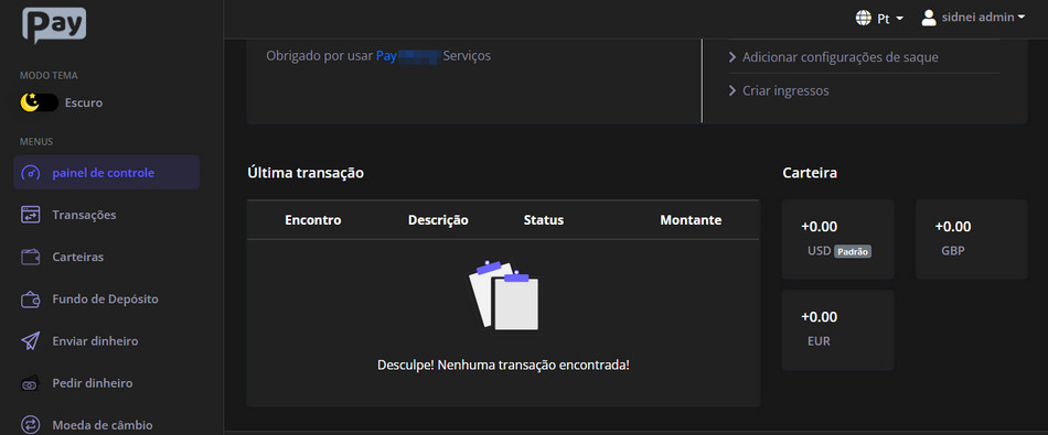 Script Sistema de pagamentos banco digital clone do paypal pagseguro payu fintech completo com admin