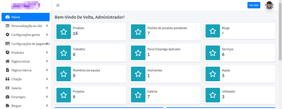 Site administrável Loja Virtual Responsivo 2023 CMS