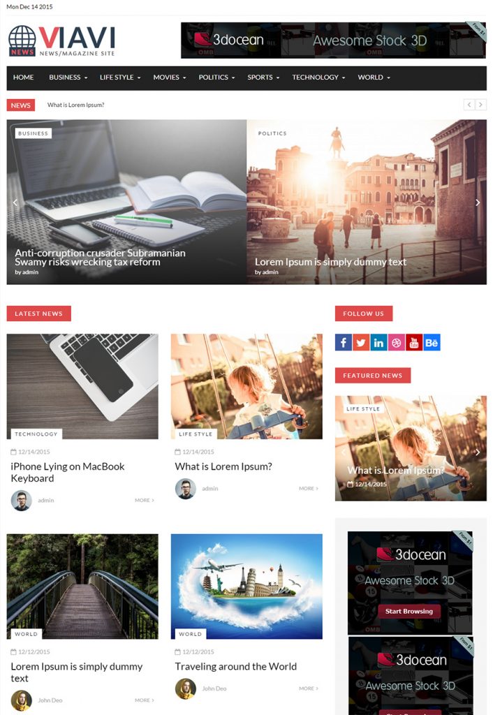 Script Portal Notícias Revista Blog com admin