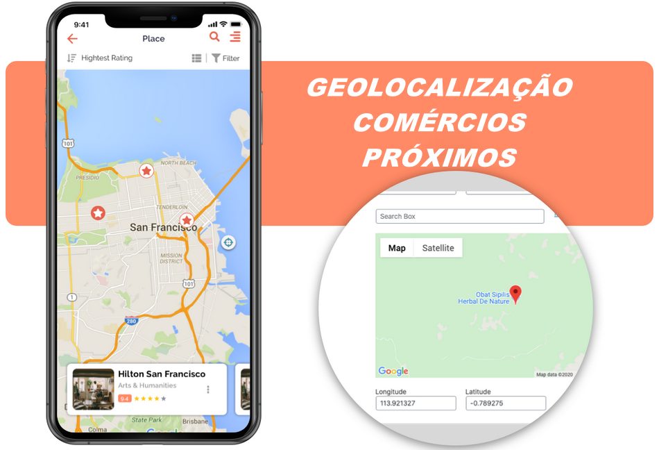 Aplicativo Guia Comercial Android Online com Administração