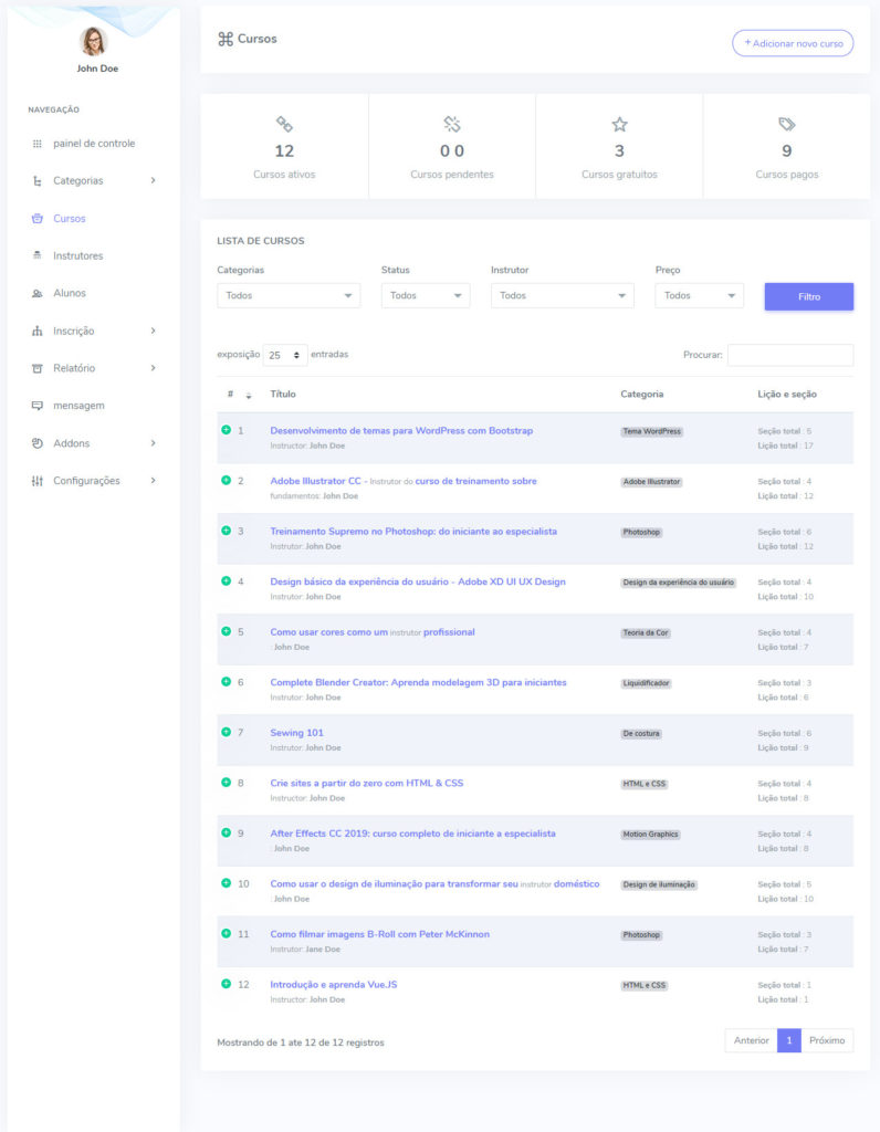 Aplicativo EAD Cursos Online Android IOS Com Site e Administração SaaS