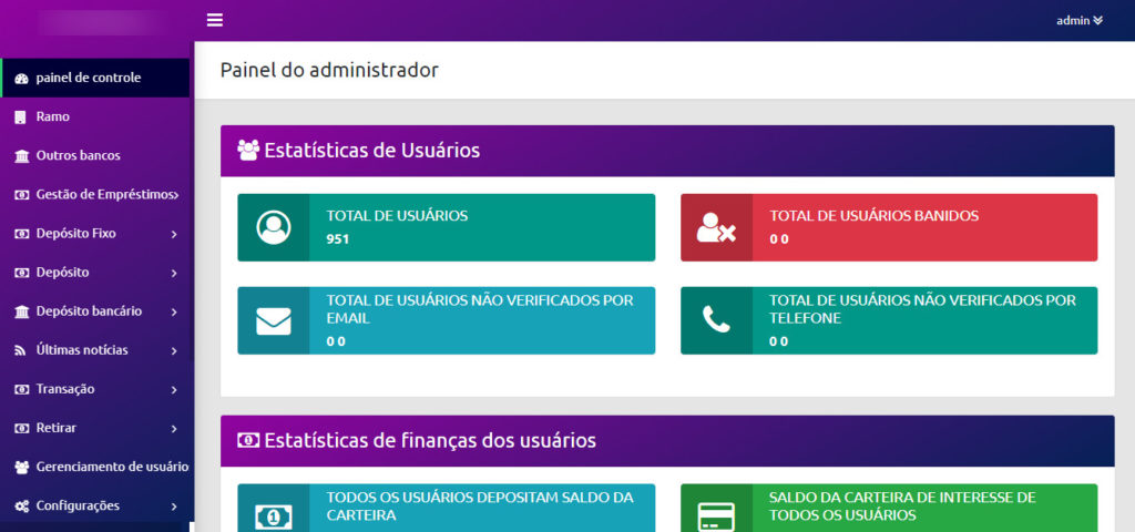 Sistema Banco Investimento Empréstimo online clone do paypal completo com admin