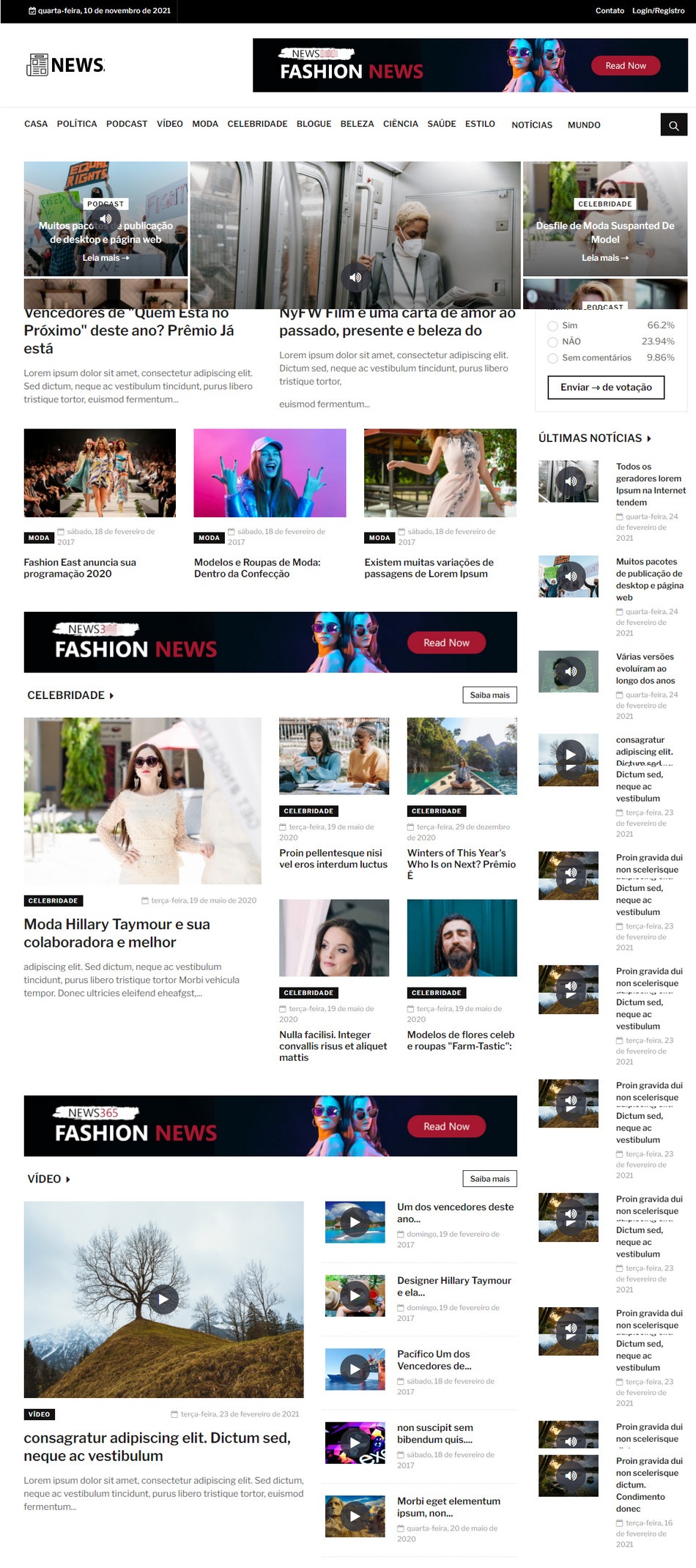 Script Portal De Notícias Php Responsivo com administração 2021