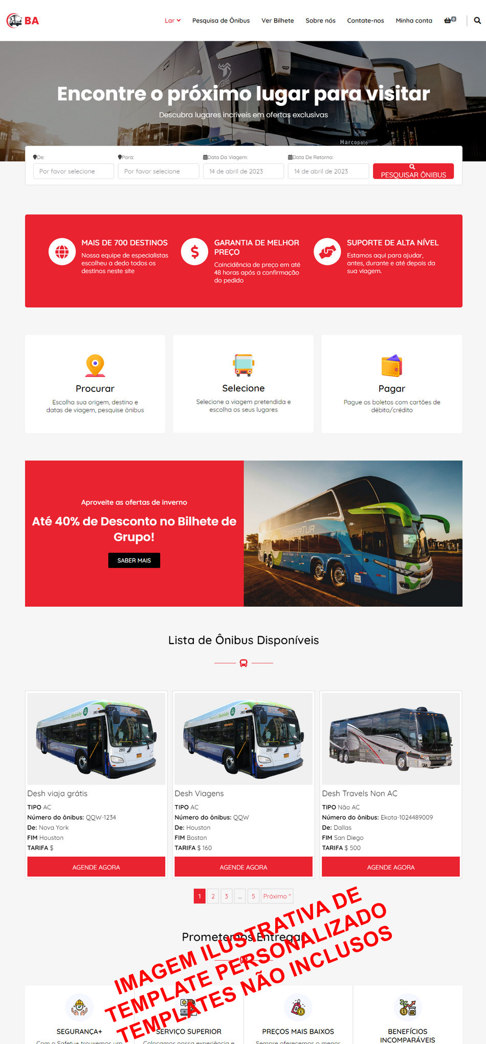 Reserva de passagem de ônibus Plugin WordPress Bus Booking with Seat Reservation Pro