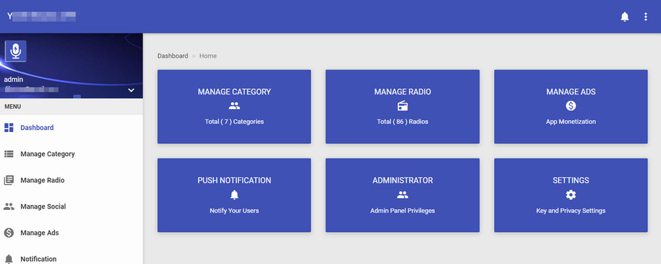 Aplicativo Rádio Online Com Administração