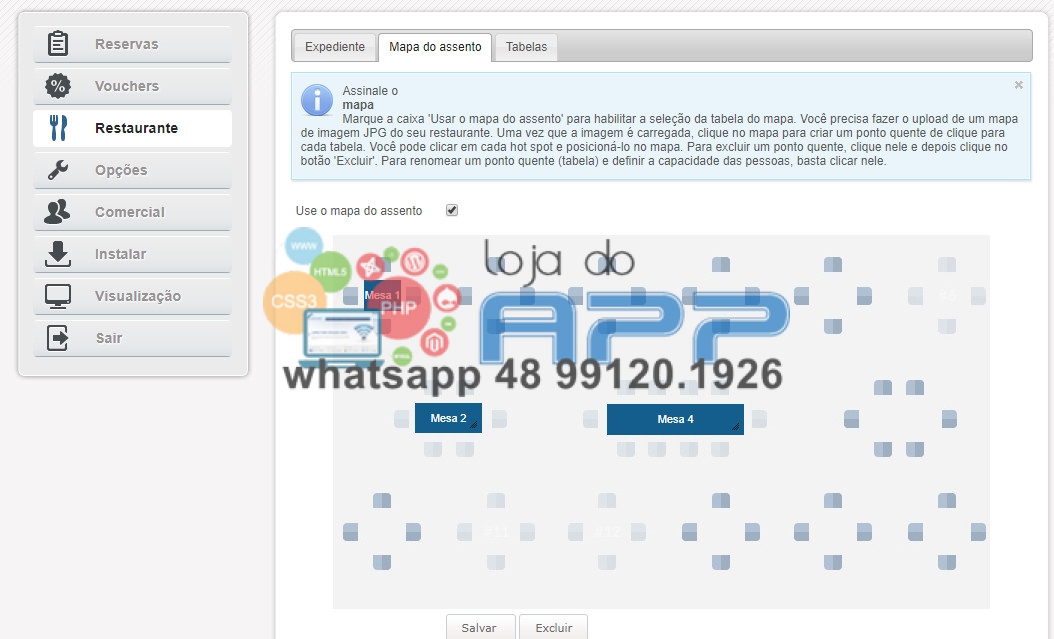 Script Reserva de Mesas para Restaurantes Buffet e Bares