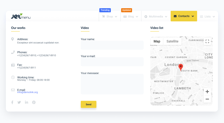 JetMenu WordPress Plugin Menu Personalizado Mega Menu
