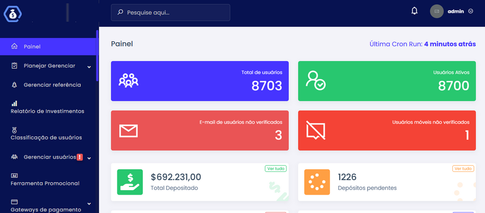 Aplicativo Investimento Cripto Multinivel Android e IOS com Site