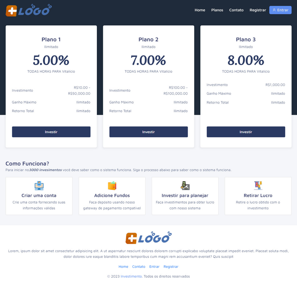 Aplicativo Investimento Cripto Multinivel Android e IOS com Site