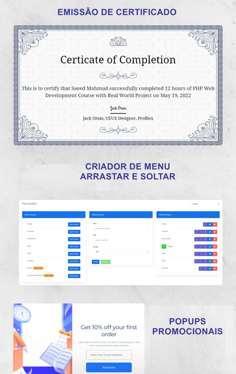 Script Cursos online completo com admin