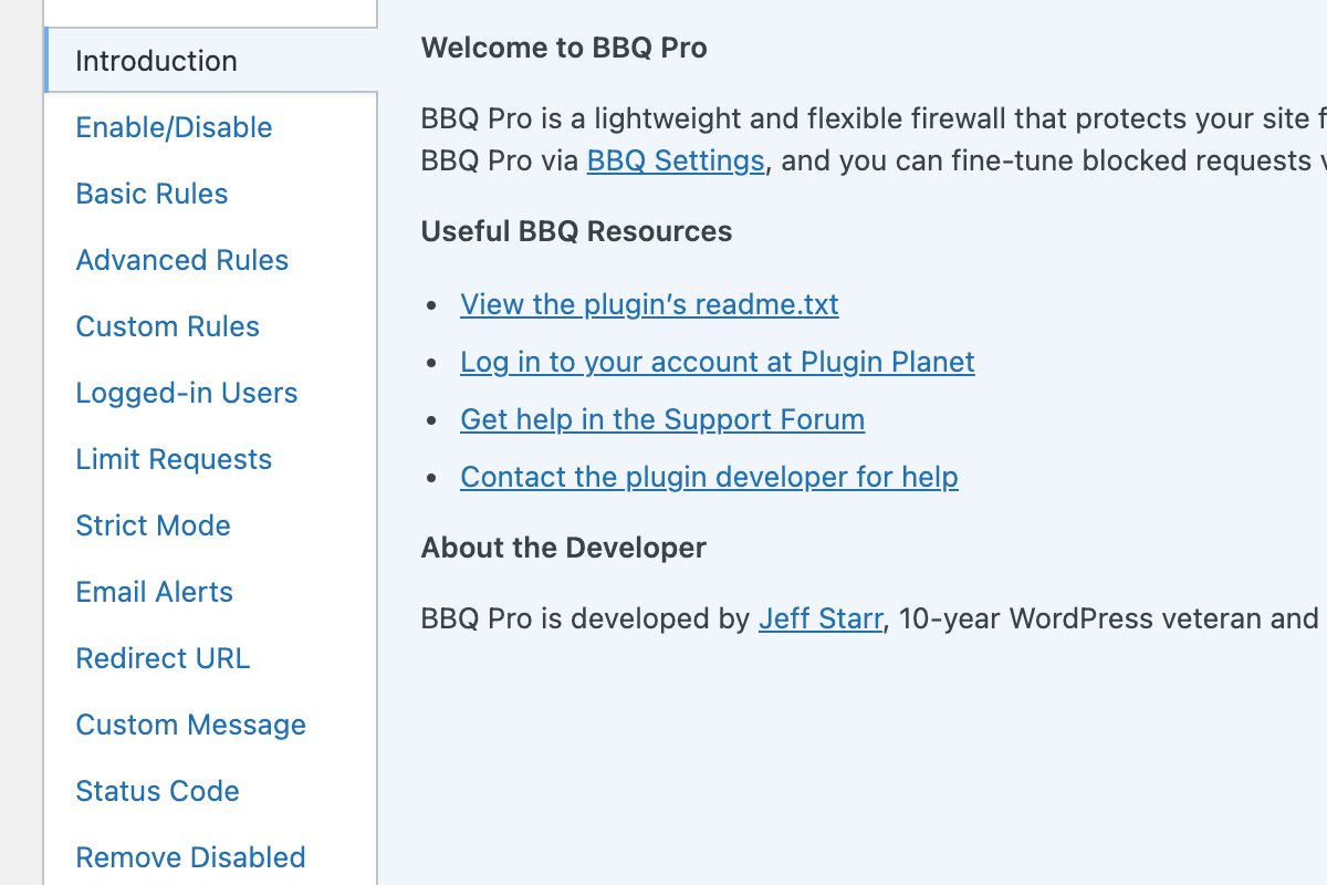 BBQ Pro Fastest WordPress Firewall Plugin