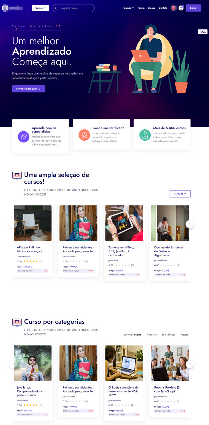 Plataforma Cursos SaaS Live Class Mercado Pago