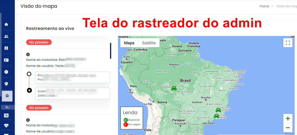 Aplicativo Uber Clone com Rastreador Android e IOS