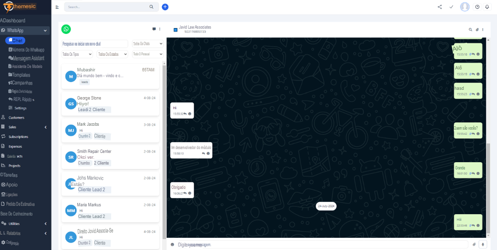 Módulo WhatsApp Official Cloud API Chat Perfex CRM