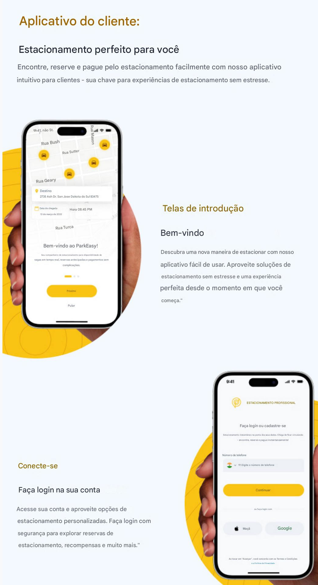 Aplicativo Estacionamento Android e IOS marketplace