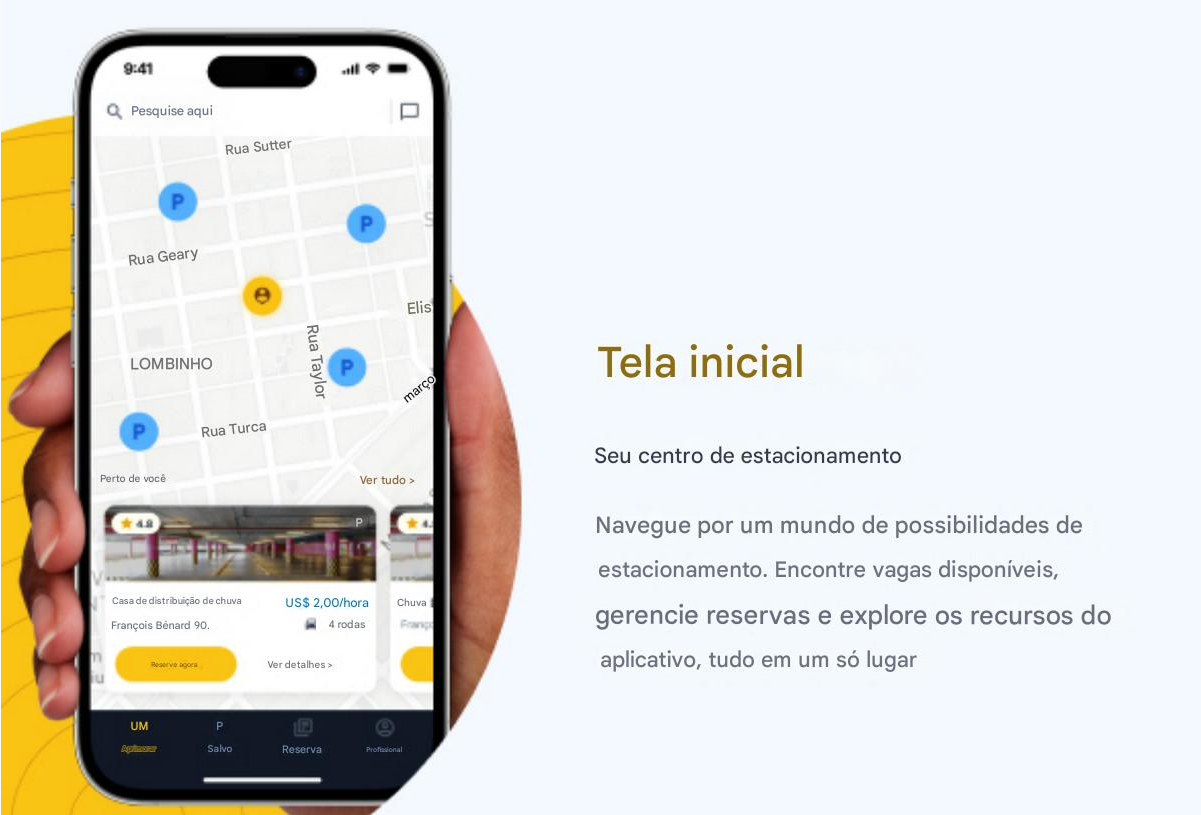 Aplicativo Estacionamento Android e IOS marketplace