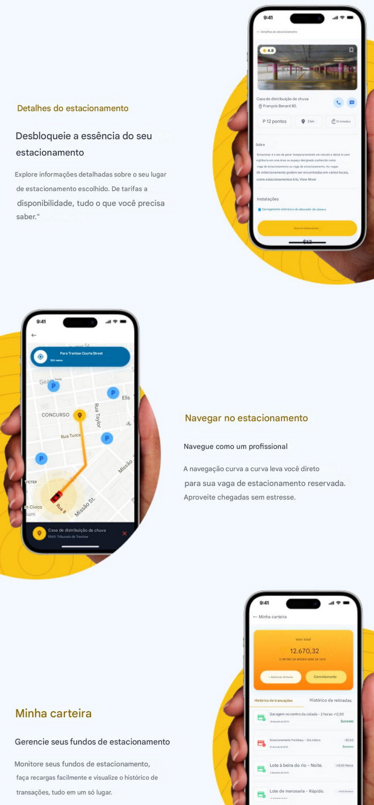 Aplicativo Estacionamento Android e IOS marketplace