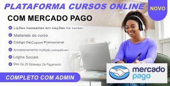 Plataforma Cursos online completo com Mercado Pago