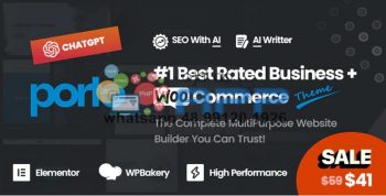 Tema Wordpress Porto com 20 Layouts Site e Loja Virtual