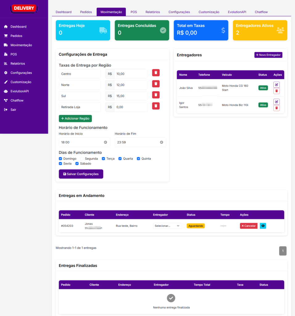 Sistema Bot Delivery Whatsapp para Comida Água Gás etc