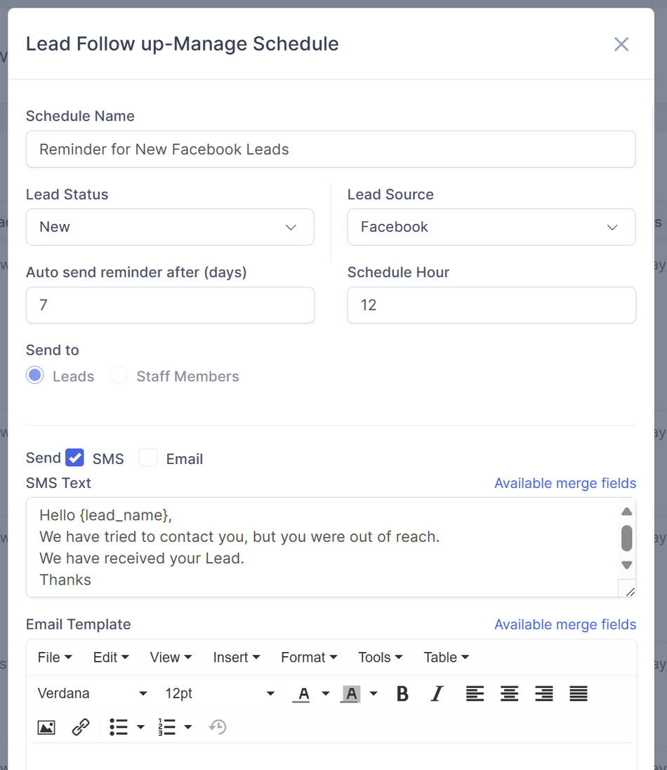 Lead Follow up Scheduler Module for Perfex CRM