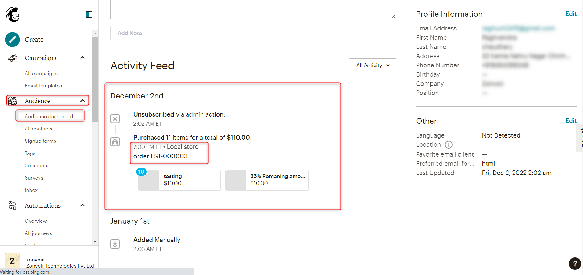 MailChimp Module for Perfex CRM