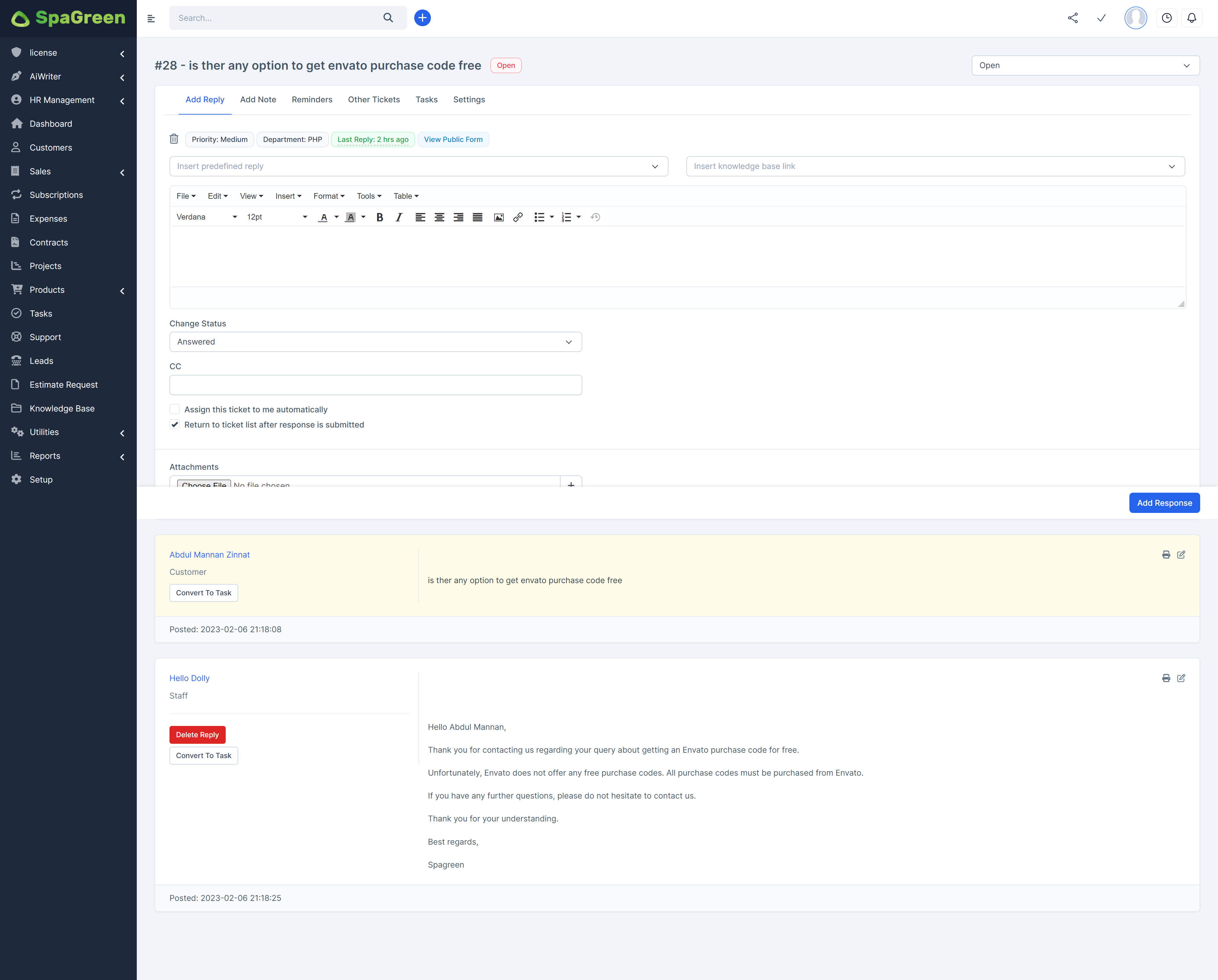 Perfex CRM AiWriter Content Generator