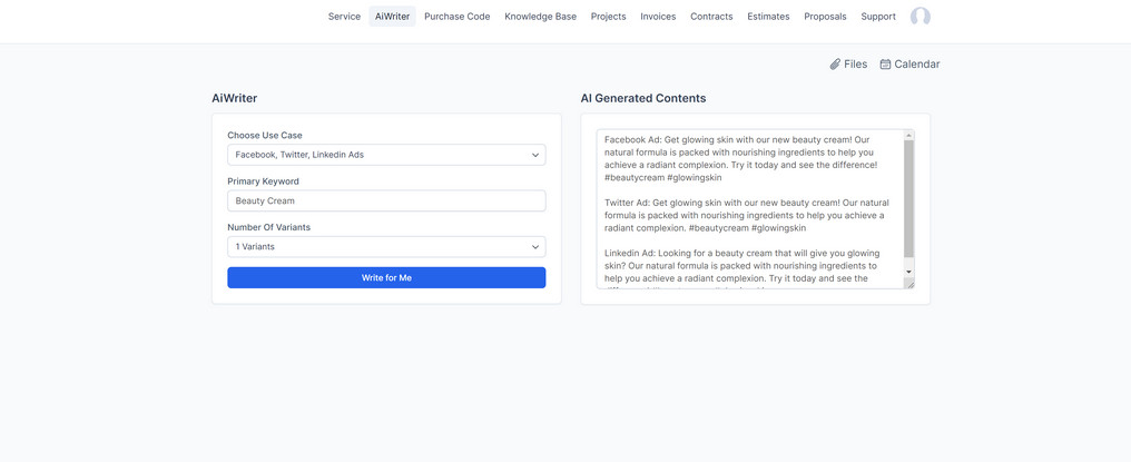 Perfex CRM AiWriter Content Generator