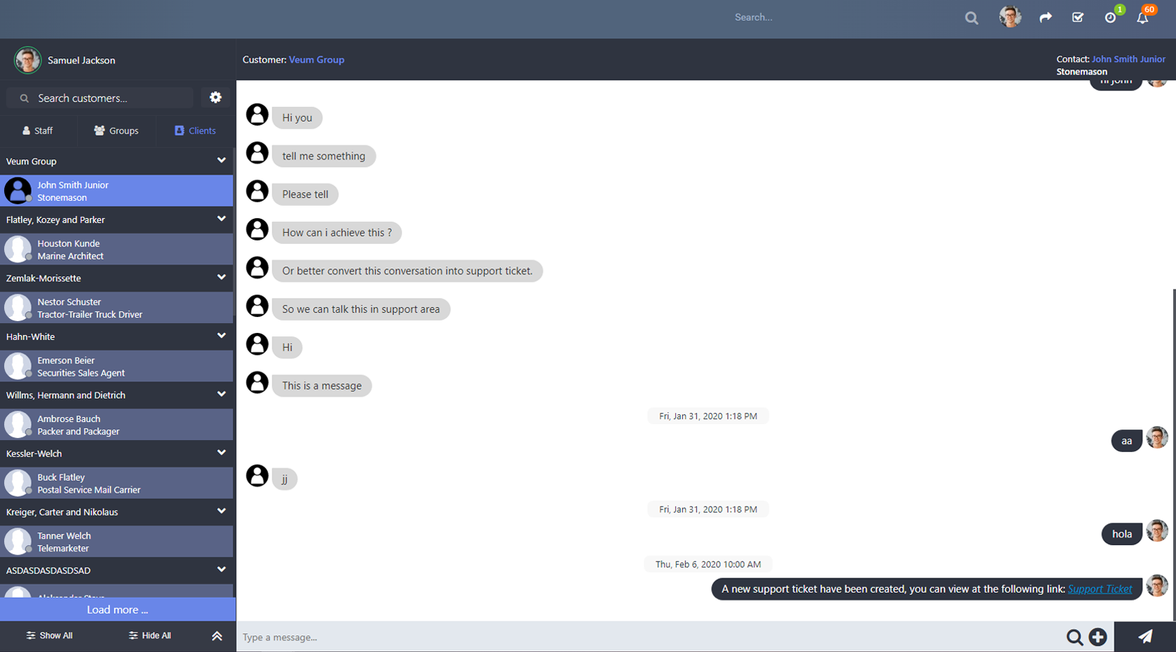 Módulo Perfex CRM Chat