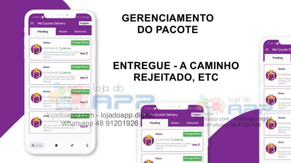 Aplicativo Delivery Entregas tipo Loggi Android e IOS