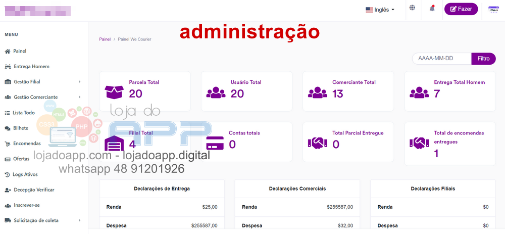 Aplicativo Delivery Entregas tipo Loggi Android e IOS