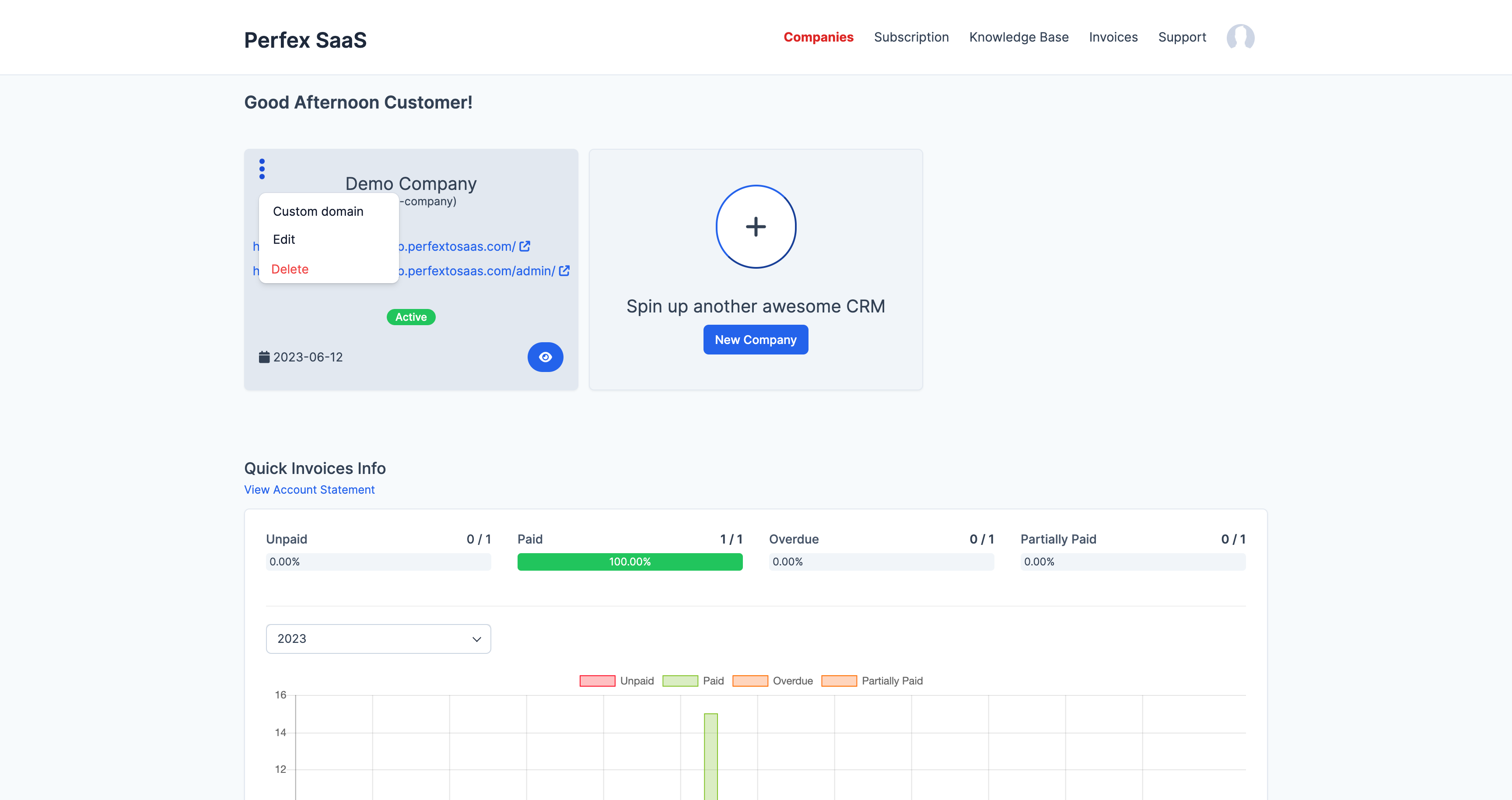 Perfex CRM SaaS Module completo