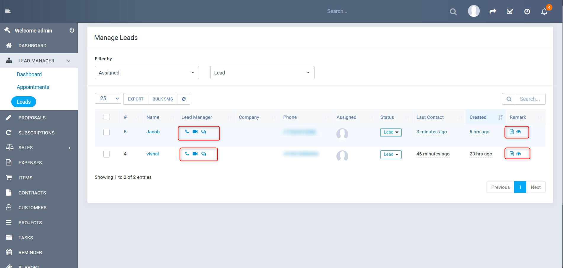 Lead Manager Module for Perfex CRM