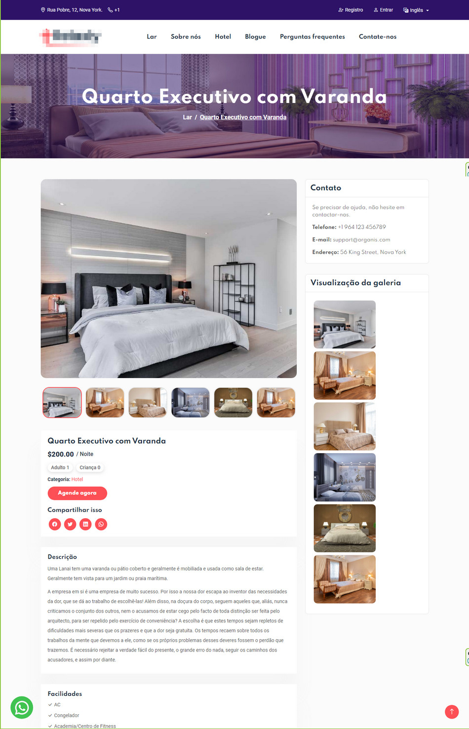 Script Hotel Reservas de Quartos completo com admin