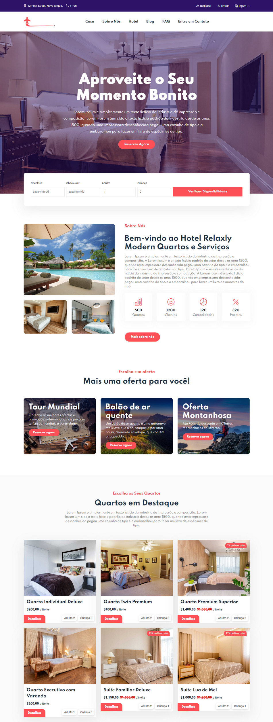 Script Hotel Reservas de Quartos completo com admin