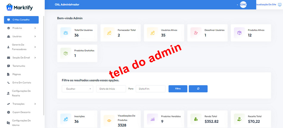 Script Marketplace Produtos Digitais Saas